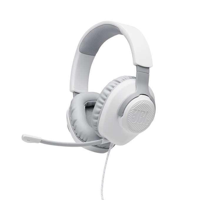 JBL Quantum 100 - White - Wired over-ear gaming headset with flip-up mic - Detailshot 8 image number null